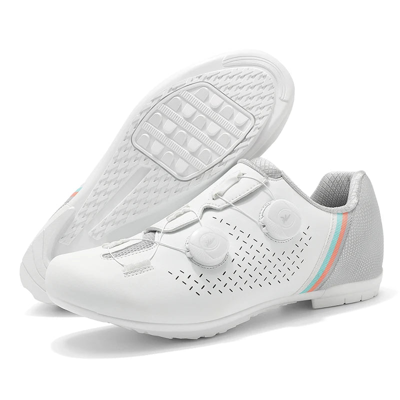 LIANYI July New Double Buckle Cycling Shoes Couple Bicycle Self-Locking SPD Road Bike MTB Cycling Sports Fitness Training Shoes