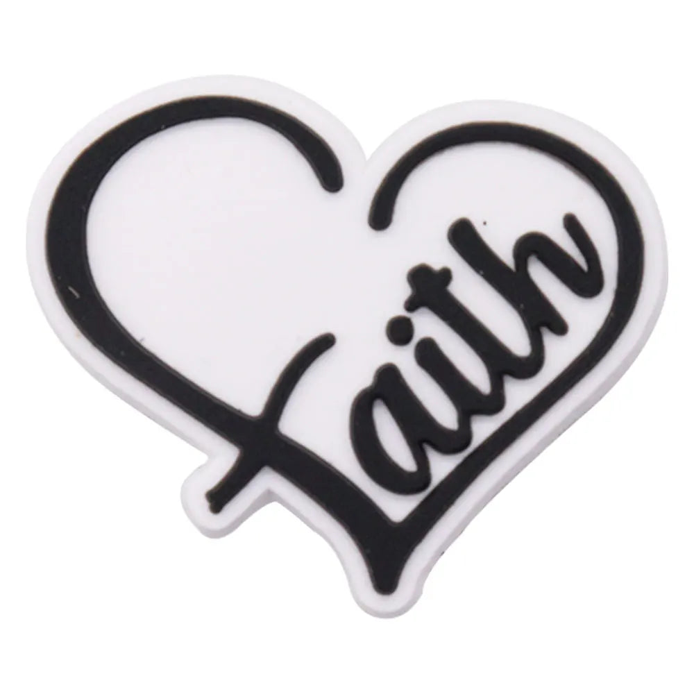 1-14Pcs Faith Jesus Love You Cross God Adult Shoe Buckle Charms Man Decorations DIY Kids Birthday Gifts