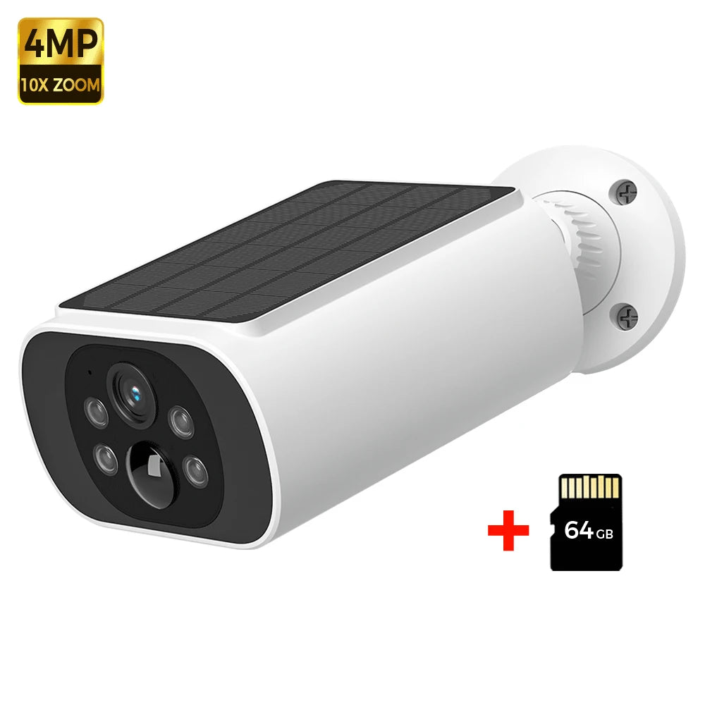 ALEVIO Solar Camera Outdoor WIFI Wireless Security Cam 2.5K Ultra Standby Time PIR Light Color Night Vision AI Detect CCTV Cam