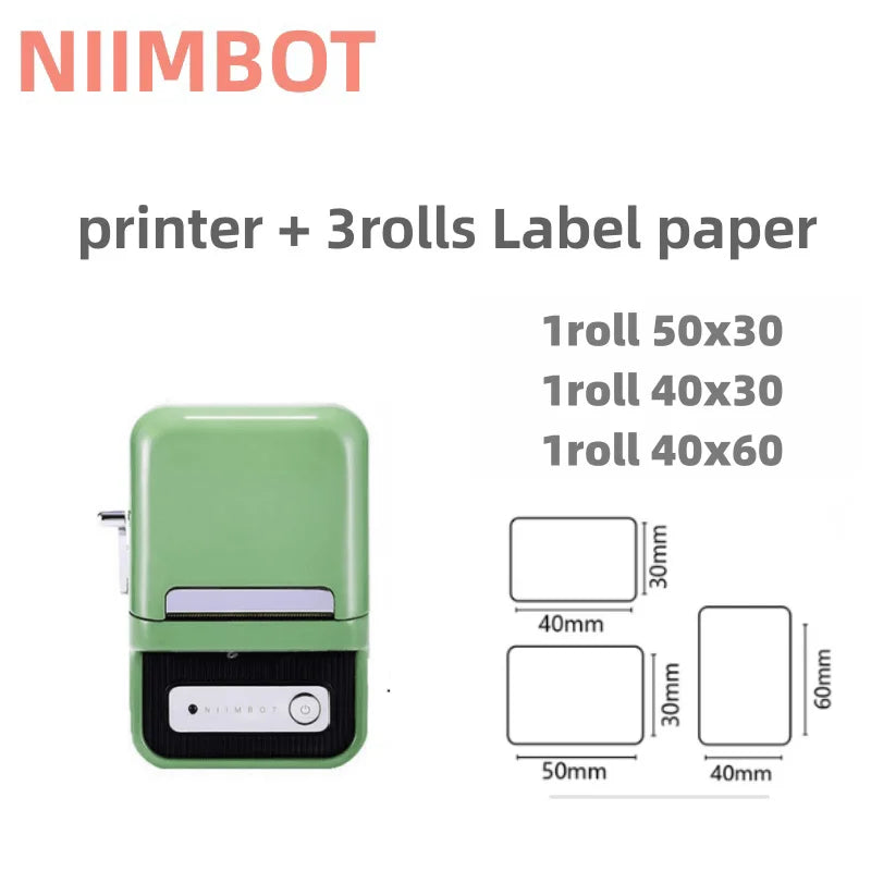 NIIMBOT B21 Label Printer Portable Wir-eless Bluetooth Thermal Label Maker Sticker Printer Label paper