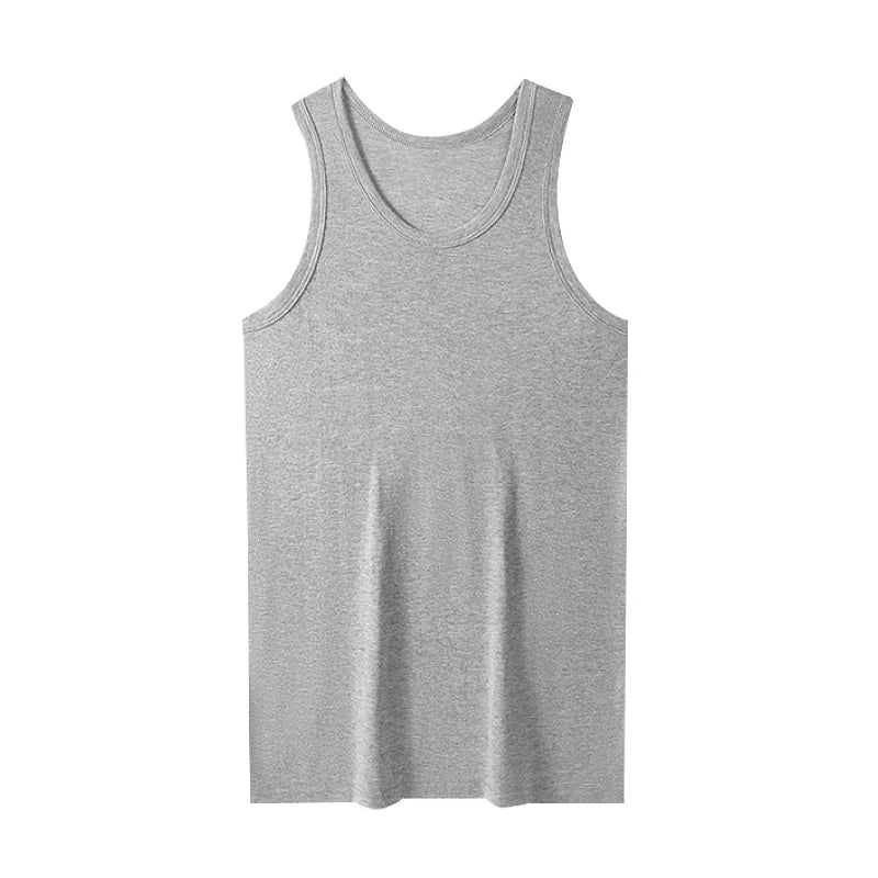 5/1 Pcs Men's Pure Cotton Sports Vest Solid Color Classic Four Seasons Thin Joker Sleeveless Slim Vest Youth Fitness Running T
