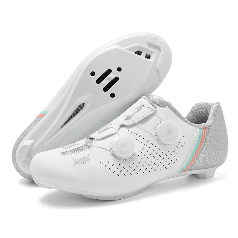 LIANYI July New Double Buckle Cycling Shoes Couple Bicycle Self-Locking SPD Road Bike MTB Cycling Sports Fitness Training Shoes