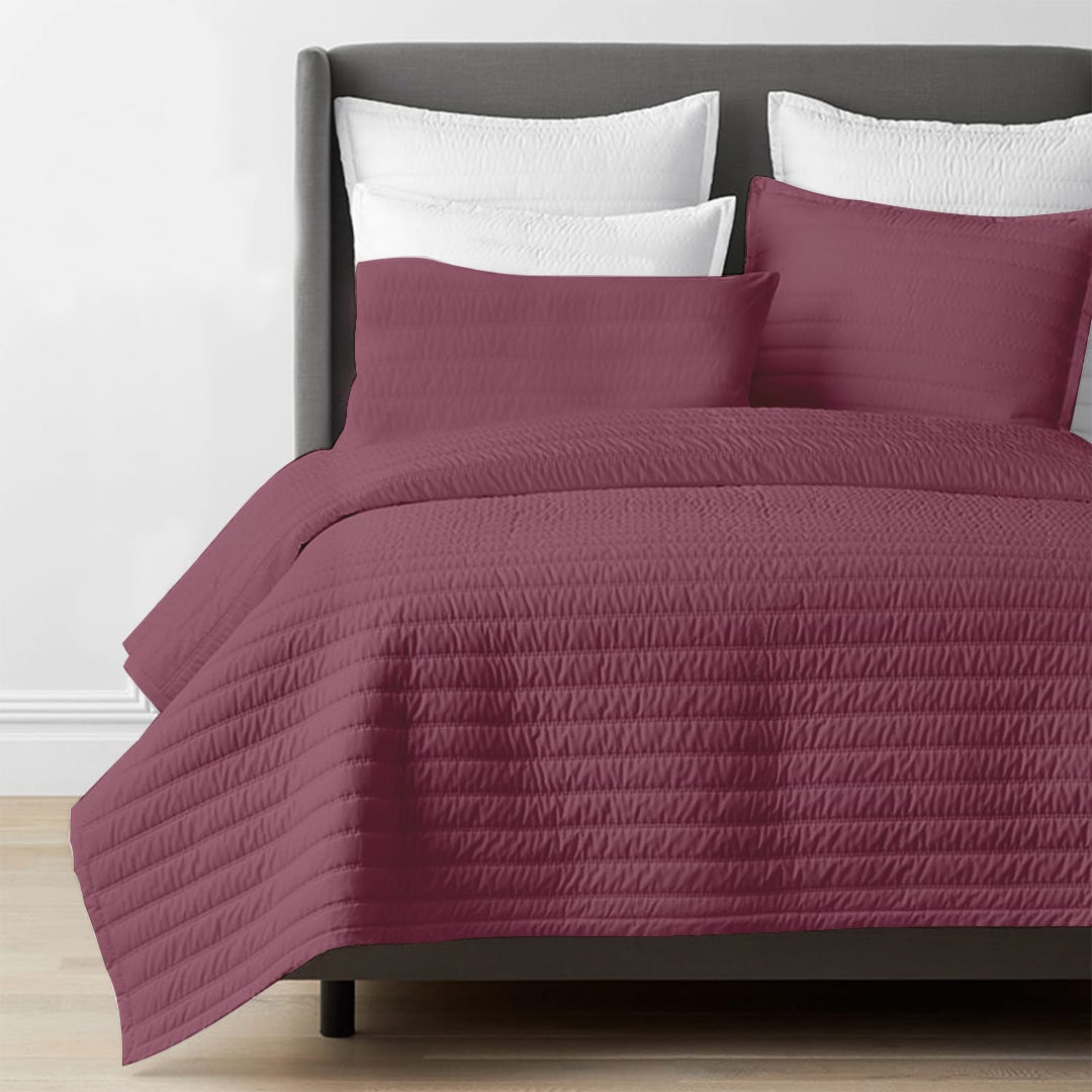 Channel stitch - Pure Linen Quilt Sets-6