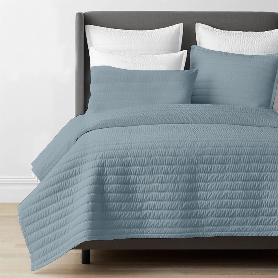 Channel stitch - Pure Linen Quilt Sets-8