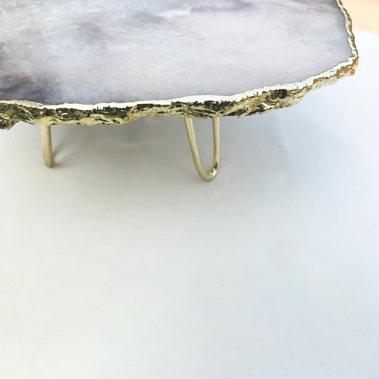 Grey Agate Quartz Cake Stand/Centrepiece/Display Stand/Tray-3