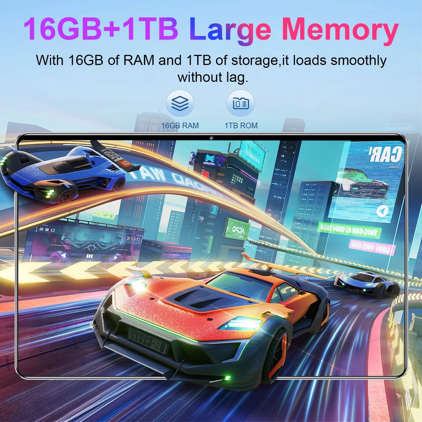 2026 5G Tablet Android 13.0 Brand New 10.36 inch 16GB RAM 1TB ROM Tablet 16MP 32MP 12000mAh 10Core WIFI Bluetooth Network Tablet
