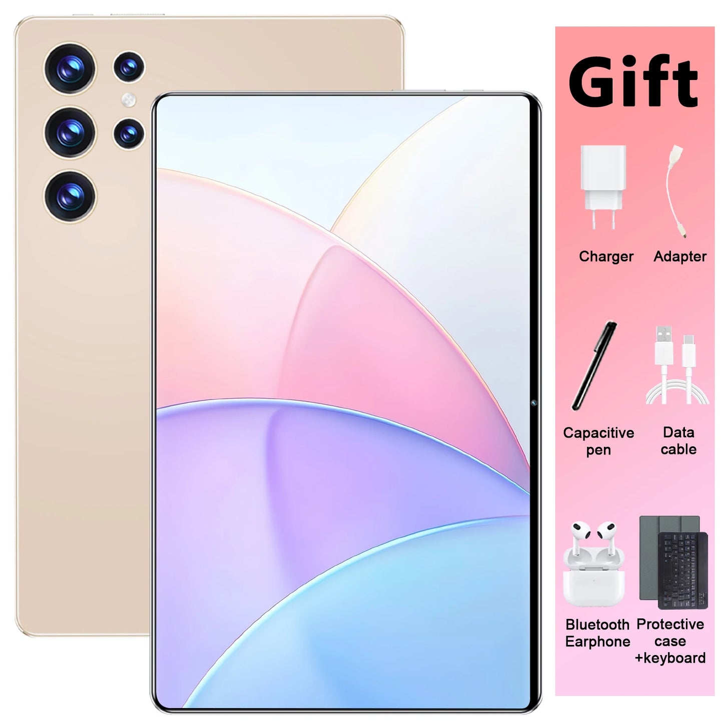 2026 5G Tablet Android 13.0 Brand New 10.36 inch 16GB RAM 1TB ROM Tablet 16MP 32MP 12000mAh 10Core WIFI Bluetooth Network Tablet