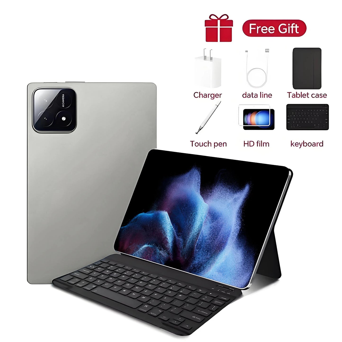 2026 5G Tablet Android 13.0 Brand New 10.36 inch 16GB RAM 1TB ROM Tablet 16MP 32MP 12000mAh 10Core WIFI Bluetooth Network Tablet