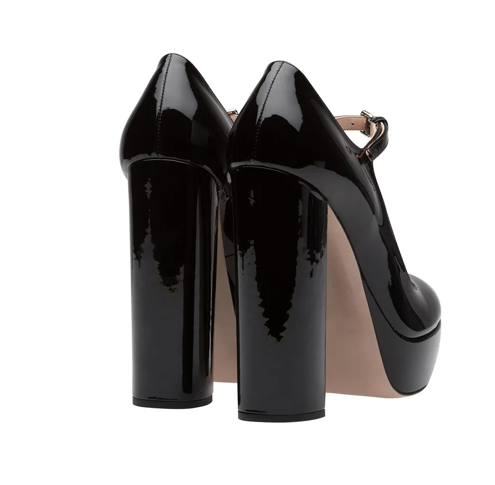 【Measure your feet length before order】Luxury Women High Heel Platform Pumps Mary Janes Evening Dress Plus Size Shoe 10-CHC-11