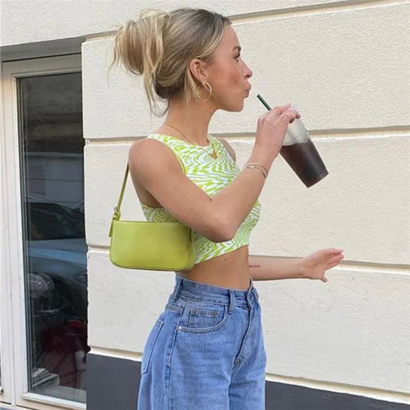 21 Style Sexy Vintage Strappy Y2K Halter Crop Top Women Summer 90s Backless Cami Tops Tees Ladies Fashion Fitness Camisole Party