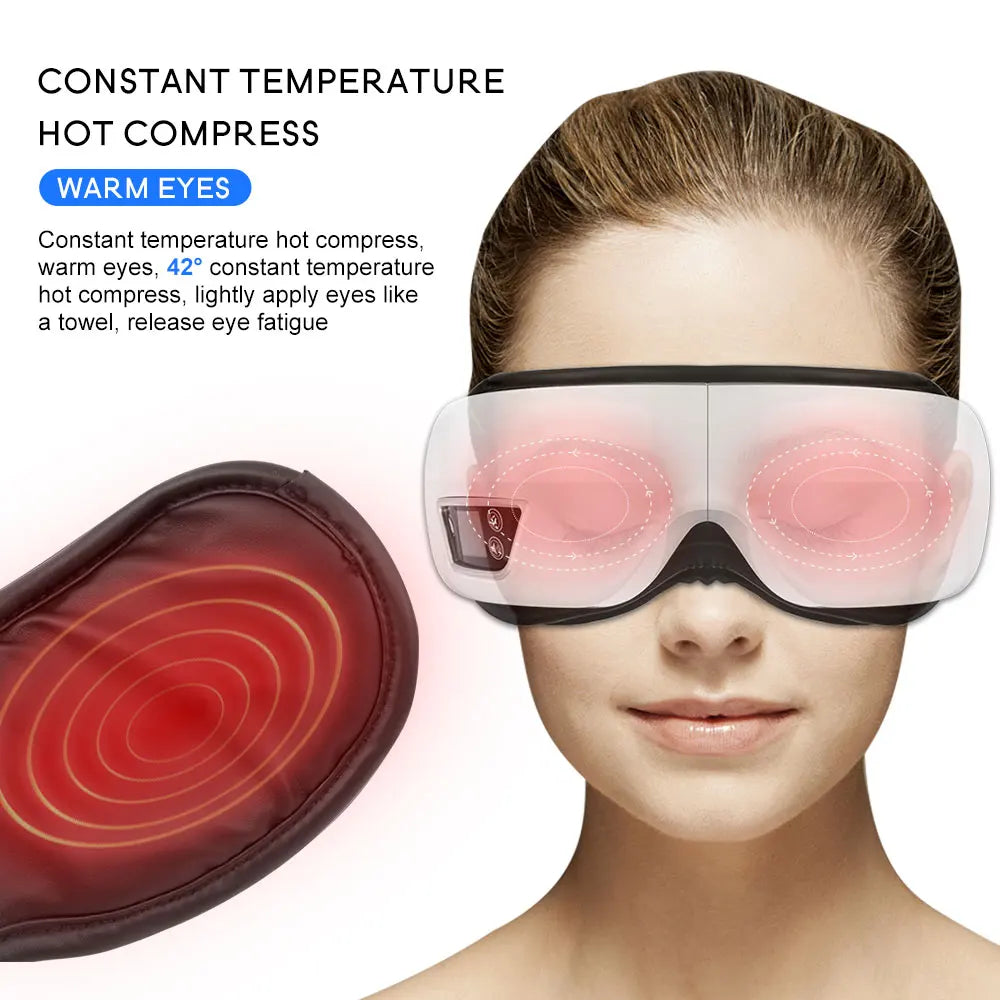 Eye Massager Smart Airbag Vibration  Eye Care Instrumen Heating Bluetooth Music Relieves Fatigue And Dark Circles Remove Weary