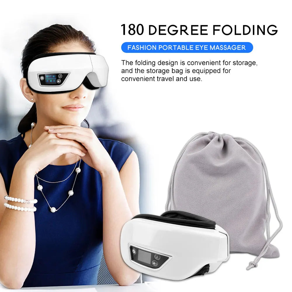 Eye Massager Smart Airbag Vibration  Eye Care Instrumen Heating Bluetooth Music Relieves Fatigue And Dark Circles Remove Weary