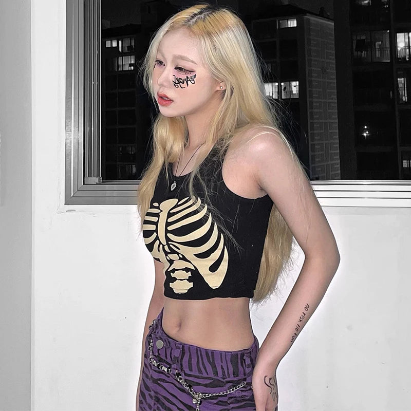 21 Style Sexy Vintage Strappy Y2K Halter Crop Top Women Summer 90s Backless Cami Tops Tees Ladies Fashion Fitness Camisole Party