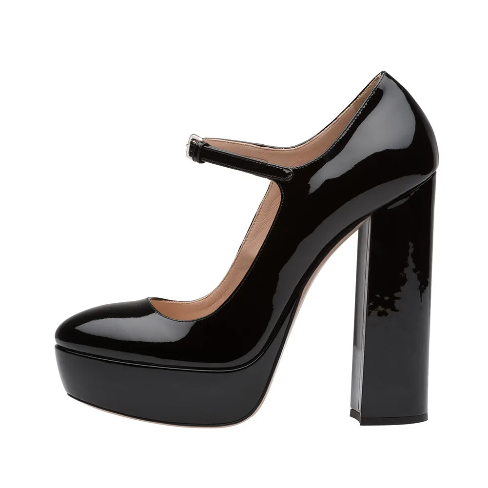 【Measure your feet length before order】Luxury Women High Heel Platform Pumps Mary Janes Evening Dress Plus Size Shoe 10-CHC-11