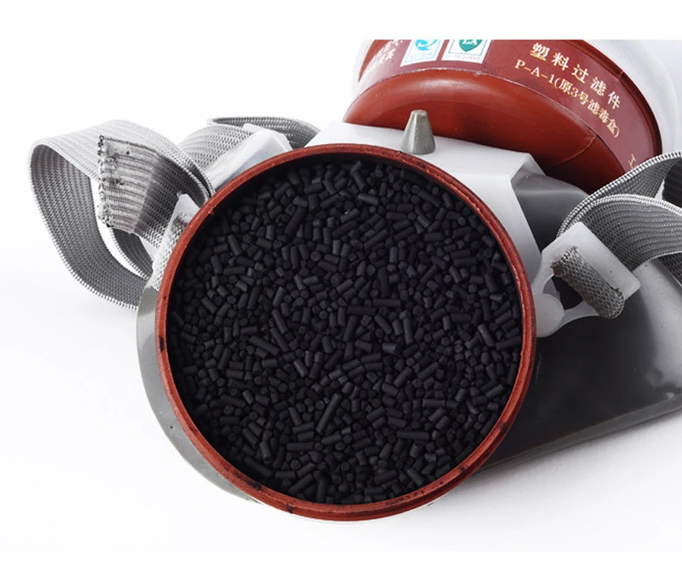 Dustproof Gas Mask Half Face Mask Safety Organic Chemical Filters with PC Goggles PM2.5 Breathing