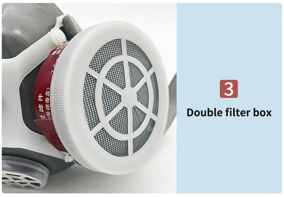 Dustproof Gas Mask Half Face Mask Safety Organic Chemical Filters with PC Goggles PM2.5 Breathing