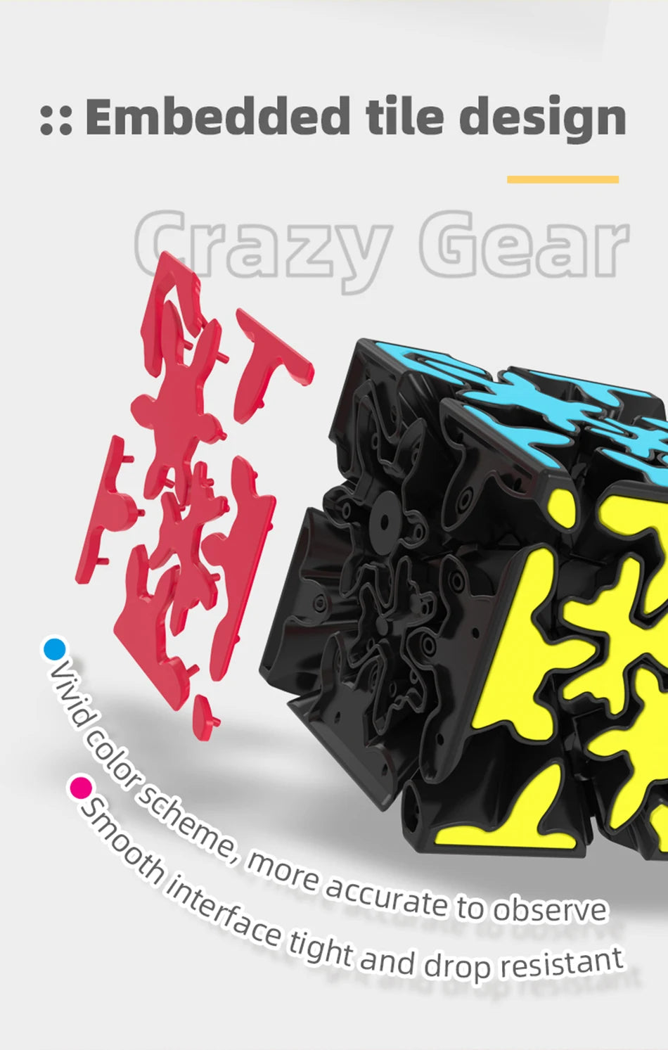 QiYi Super IVY Speed Cube MoFangGe Corner Mastermorphix Cube Triangle Pyramid Magic Cube Gear Shape Educational Toys Puzzle