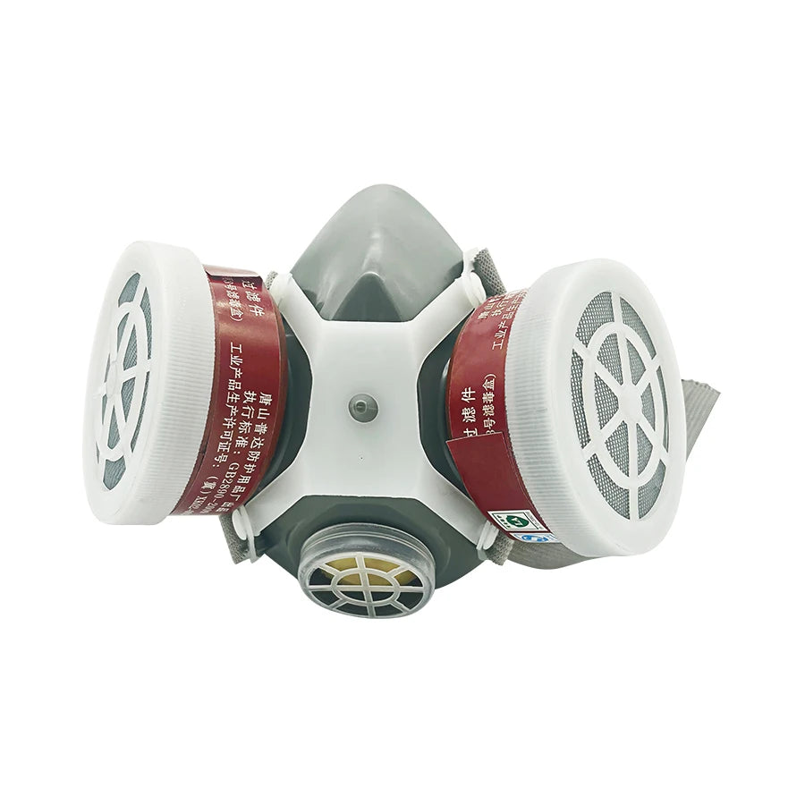 Dustproof Gas Mask Half Face Mask Safety Organic Chemical Filters with PC Goggles PM2.5 Breathing