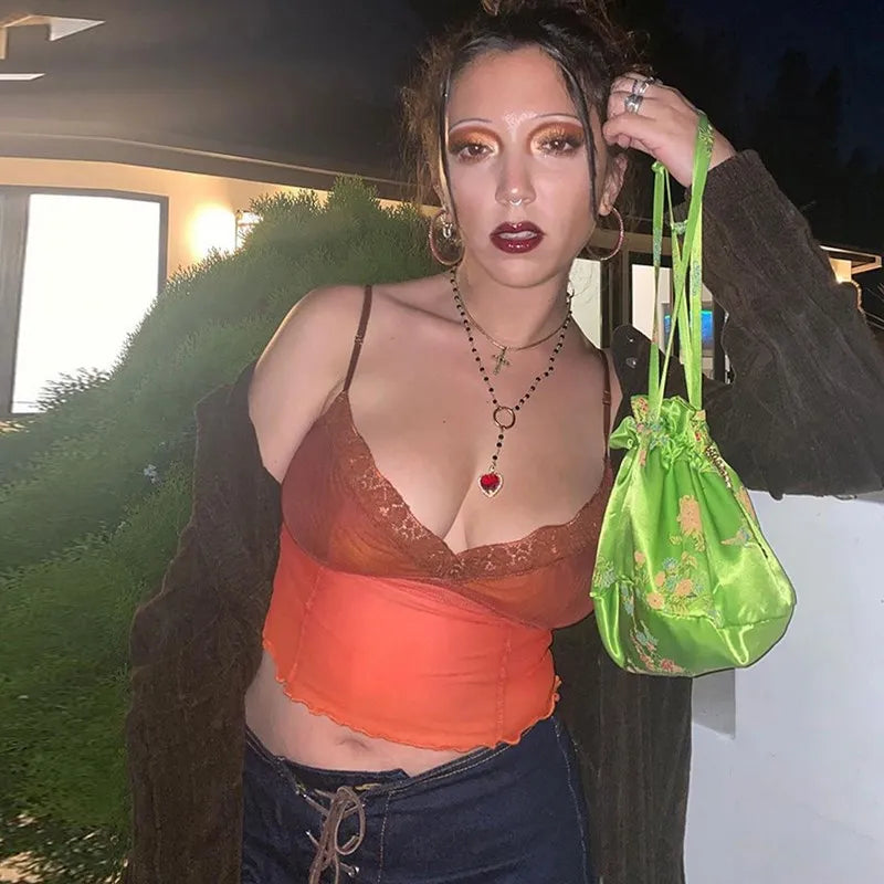 21 Style Sexy Vintage Strappy Y2K Halter Crop Top Women Summer 90s Backless Cami Tops Tees Ladies Fashion Fitness Camisole Party