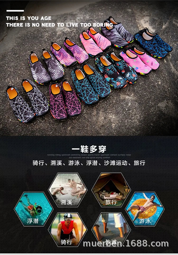 KUAIBULONG Unisex Shoes Swimming Shoes Water Shoes Beach Shoes Lovers Yoga Women's Fitness Shoes