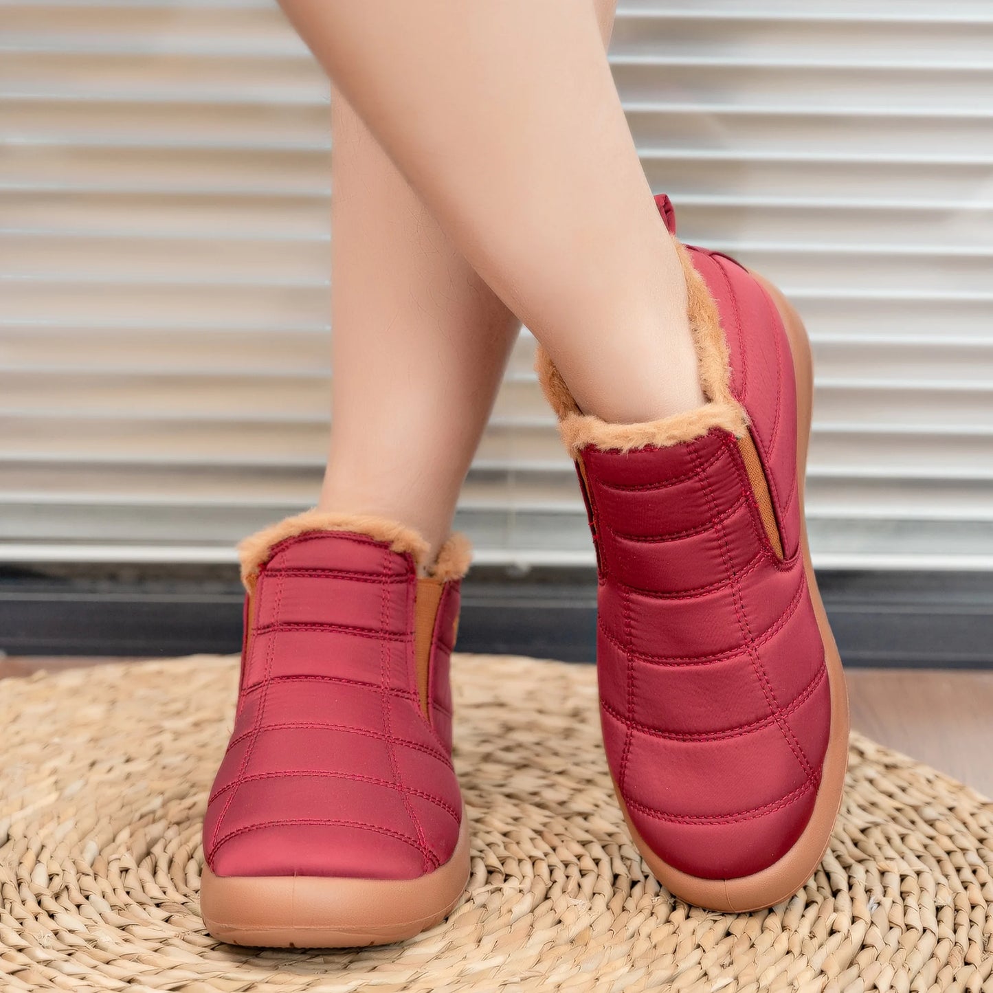 Winter Women Boots Warm Fur Snow Boots Waterproof Shoes Women Casual Lightweight Ankle Boots Botas Mujer Plos Size Couple Shoes
