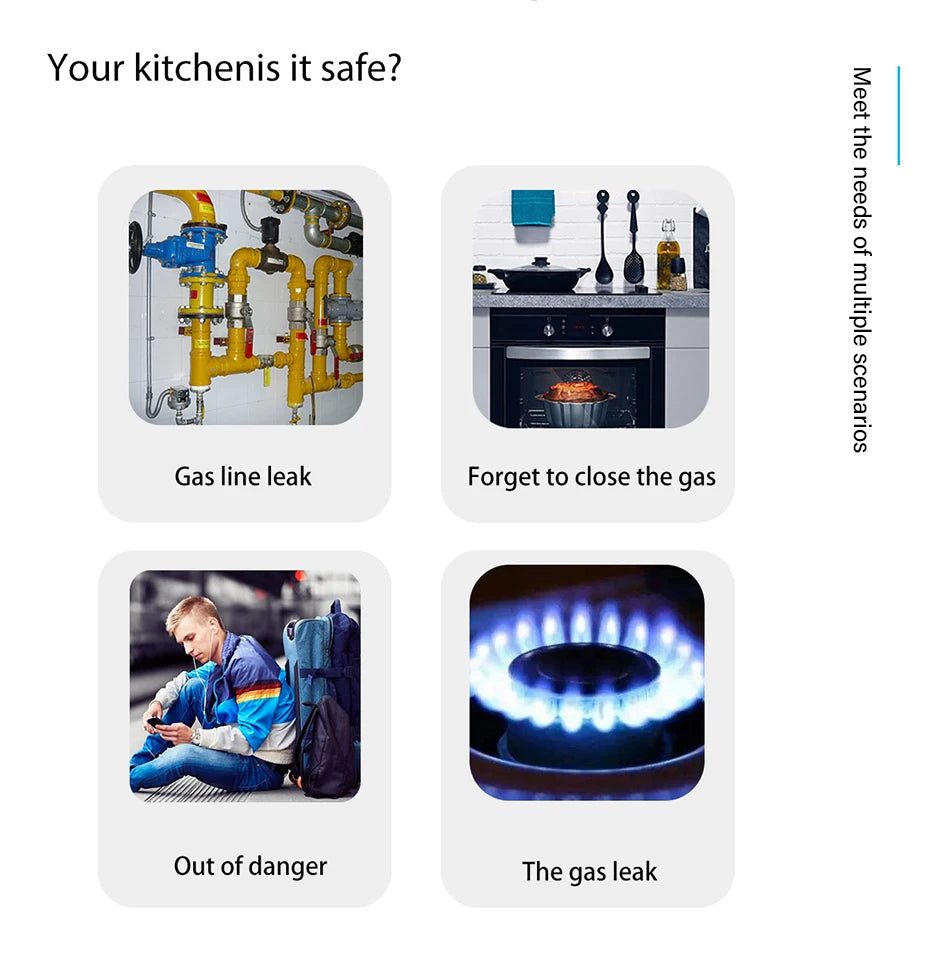 Ostaniot Tuya 433MHz Smart Gas Leak Detector Natural Gas Sensor Combustible Home LPG Gas Security Detector For Home Alarm System