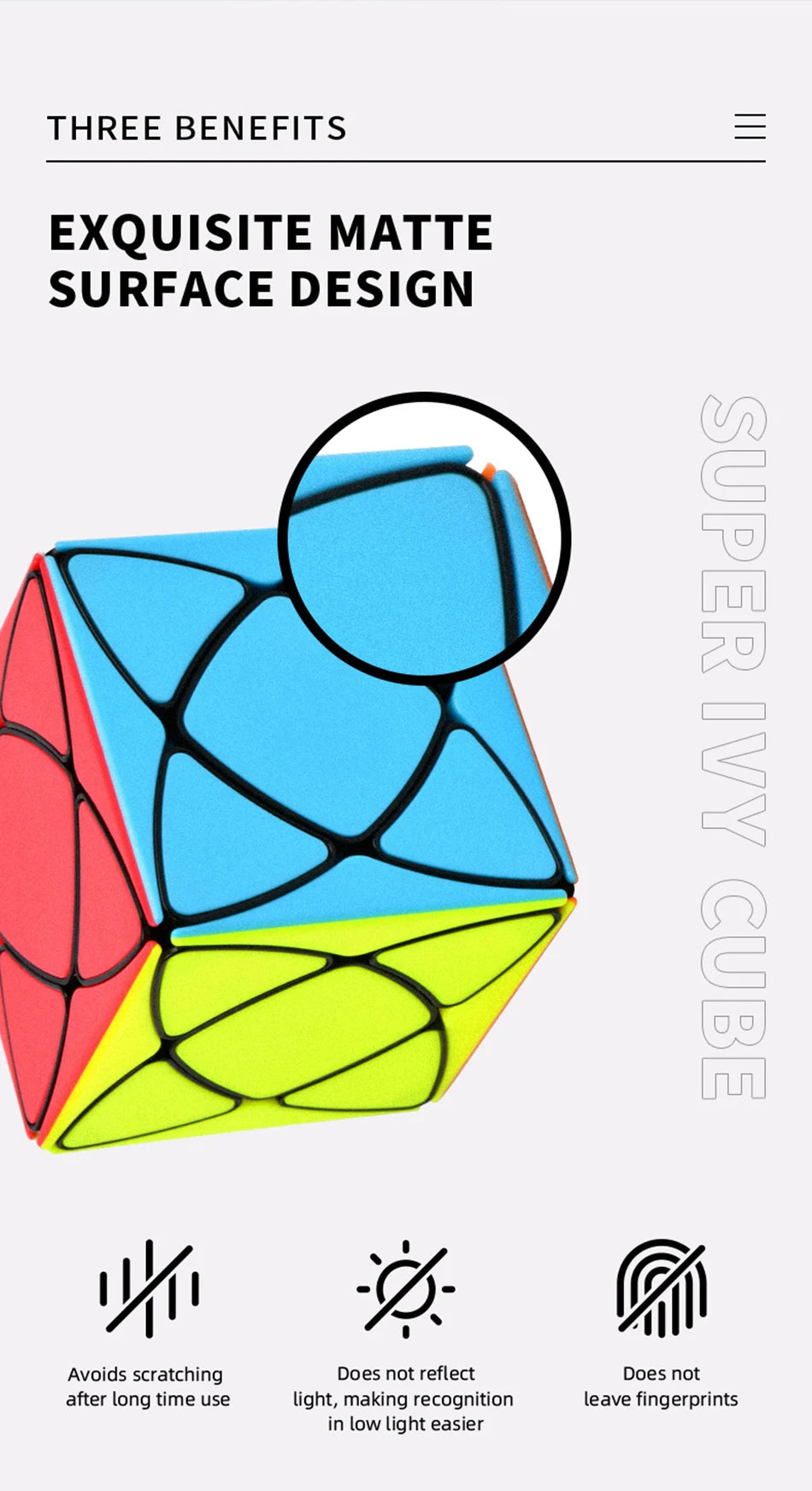 QiYi Super IVY Speed Cube MoFangGe Corner Mastermorphix Cube Triangle Pyramid Magic Cube Gear Shape Educational Toys Puzzle