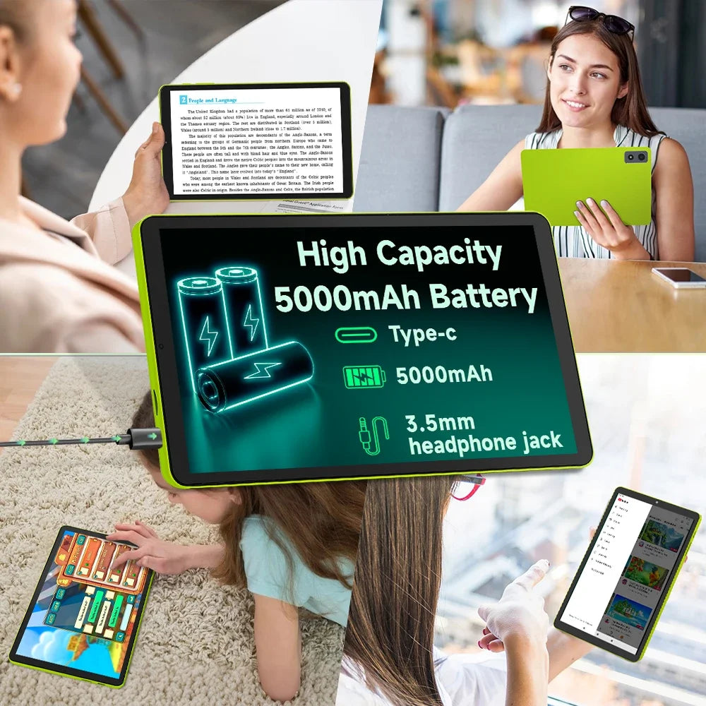 8.68Inch 2025 Android 15 Tablets Quad-core, 8GB RAM+64GB Storage 1TB Expand, 2MP+5MP Dual Camera, 5000mAh Large Capacity Battery