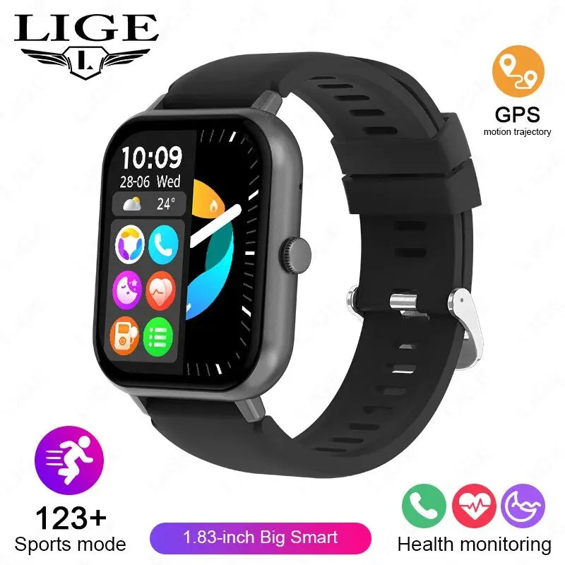 LIGE 2024 Bluetooth Calling Smart Watch For Men Women Full Touch Screen Sports Fitness Watch Man Smart Watches Women Smartwatch