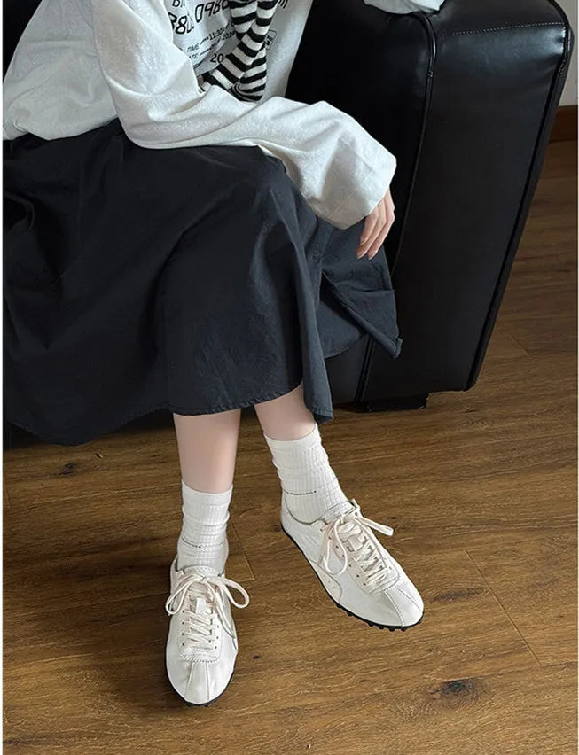 New Women Men High Quality Lace-Up Comfortable Soft Sole Flatsshoes Outdoor Casual Breathable Sneakers Fitness Shoes Male Shoes
