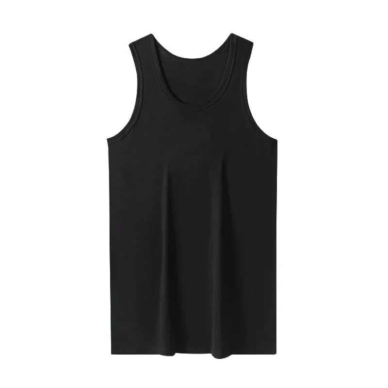 5/1 Pcs Men's Pure Cotton Sports Vest Solid Color Classic Four Seasons Thin Joker Sleeveless Slim Vest Youth Fitness Running T