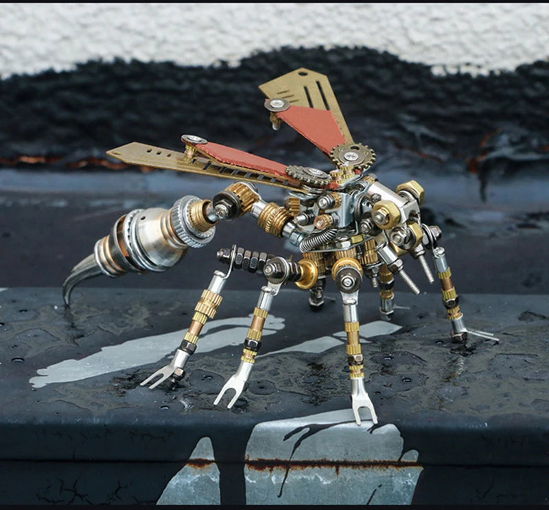 Mechanical Insect Iron Metal DIY Building Blocks 3D Three-Dimensional Assembly Model Puzzle toys Birthday Gift for Kid Adult