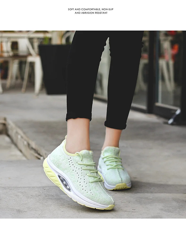Women's Sneakers Platform Toning Wedge Zapatillas Sports Shoes for Woman Swing Slimming Sneakers Fitness Gym Walking Footwear88