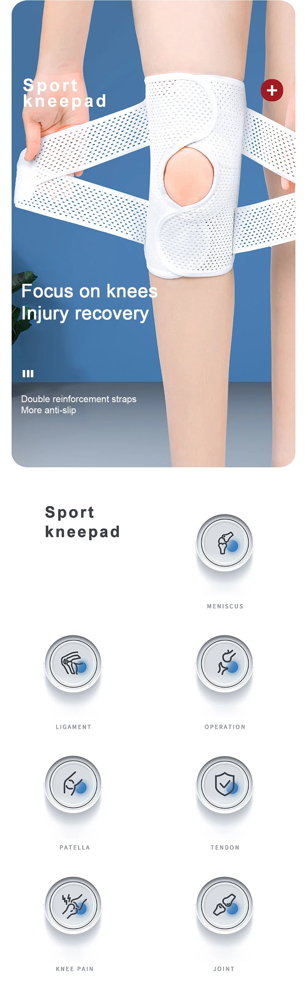 1PC Sports Knee Pads Joints Protector Men Women Pressurized Kneepad Fitness Mountaineering Knee support Equestrian Protector