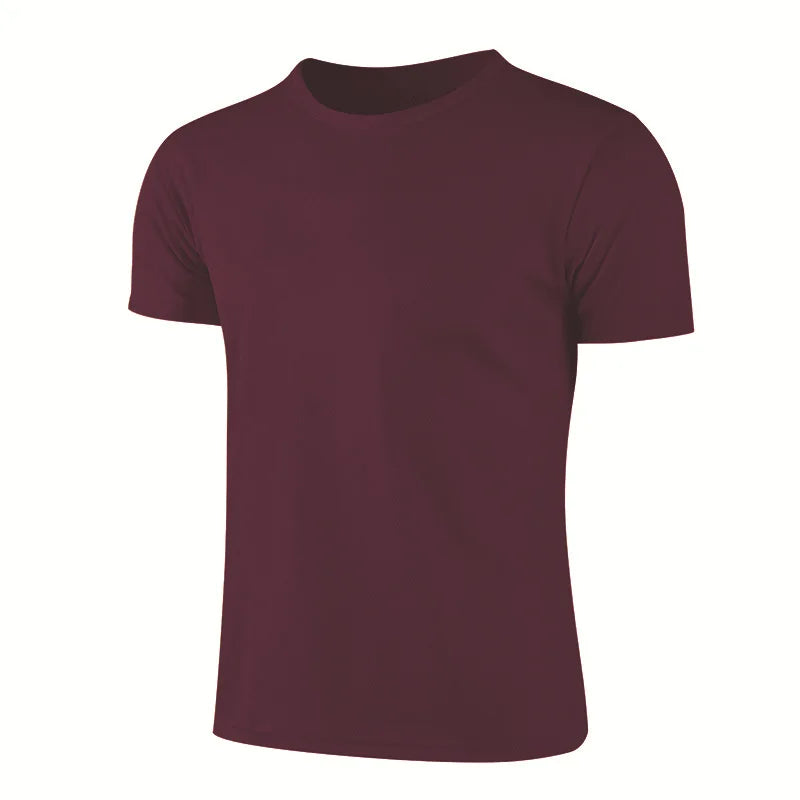 Quick-drying Round Neck Sport T-shirt Gym Fitness Shirt Trainer Running T-shirt Men Breathable Sportswear Костюм Женский Летний