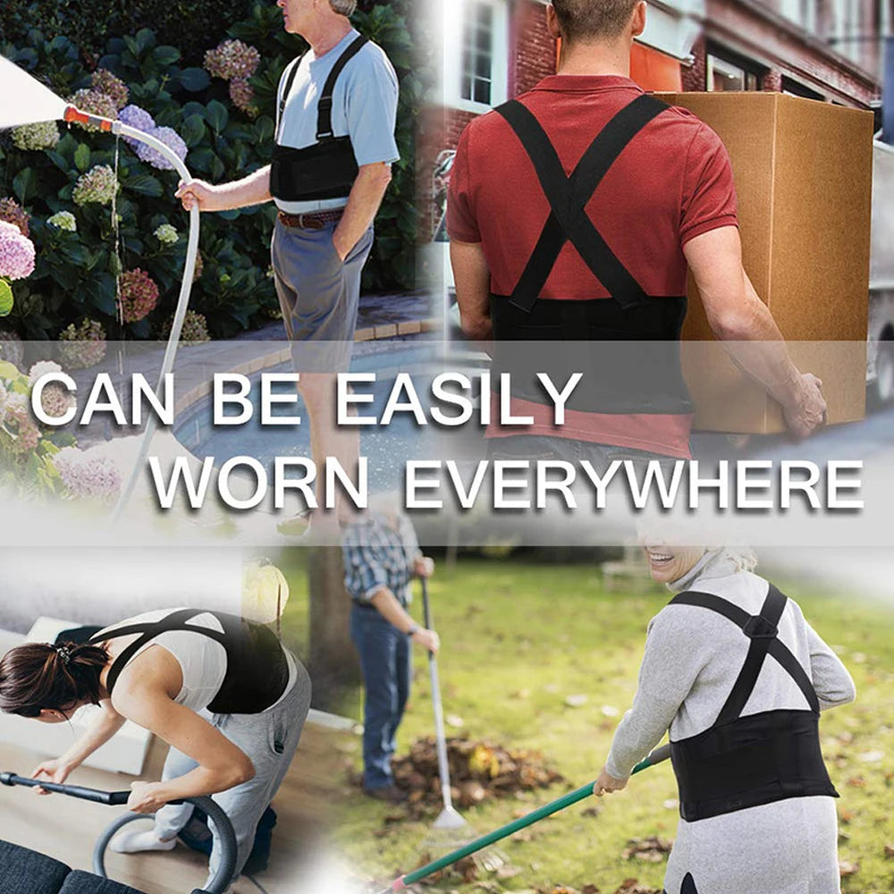 Weight Lifting Training Heavy Duty Lower Back Waist Support Belt Brace Suspenders Working Fitness Exercise Lumbar Support Straps