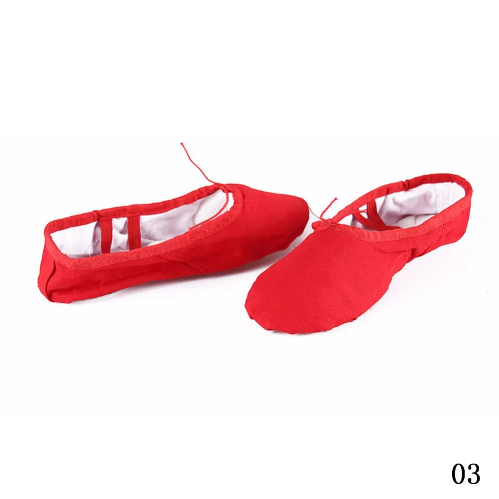 Hot Sale 4 Colors Shoes Canvas Ballet Pointe Shoes Fitness Gymnastics Dance Shoes For Kids Children Baby Girl Fashion Shoes Baby