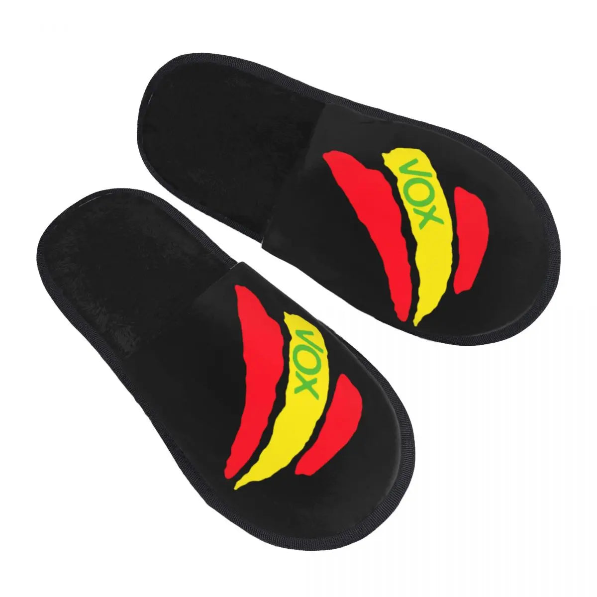 Custom Spain Vox Stripe Flag Soft Scuff With Memory Foam Slippers Women Spanish Political Party Spa House Shoes