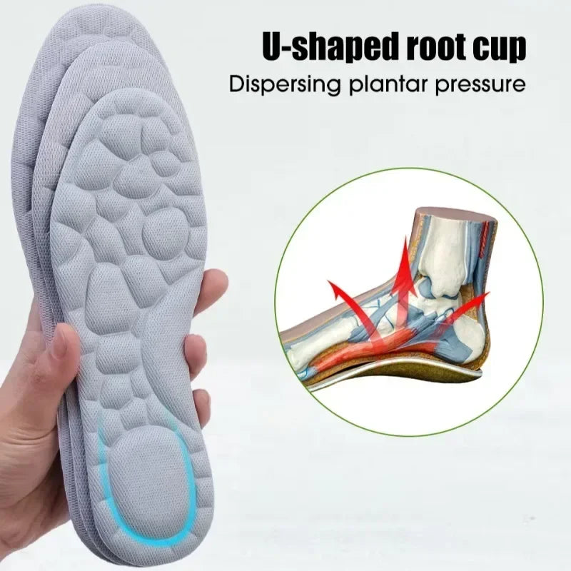 10pcs 5D Massage Memory Foam Insoles Thickening Breathable Cushioning Comfort Support for High Heels Shoes Orthopedic Foot Pads