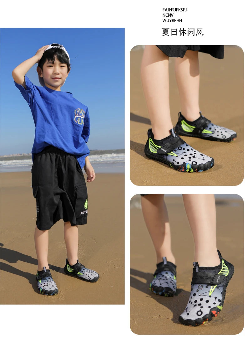 Children Boys And Girls Beach Quick Diving Shoes Qianjiang Swimming Shoes Indoor Fitness Floor Shoes Bathroom Shoes 28-38#