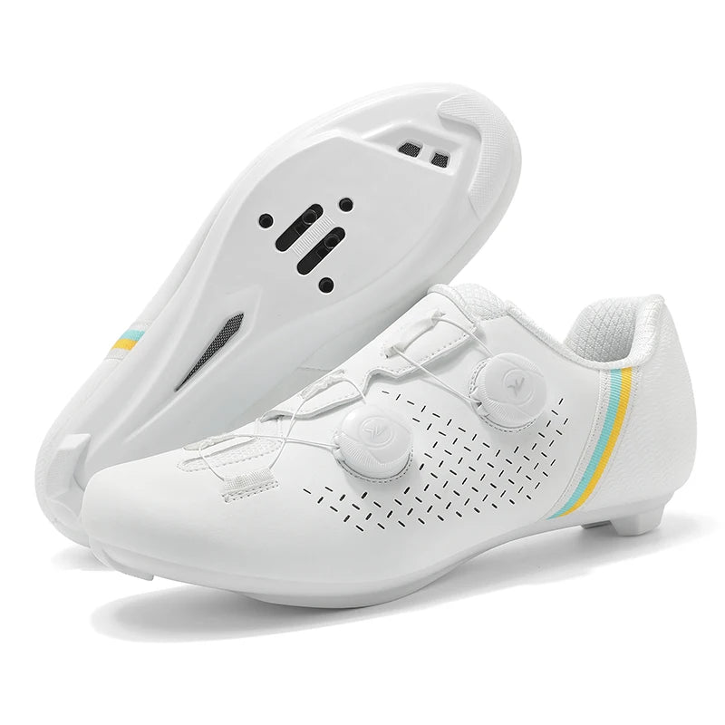 LIANYI July New Double Buckle Cycling Shoes Couple Bicycle Self-Locking SPD Road Bike MTB Cycling Sports Fitness Training Shoes