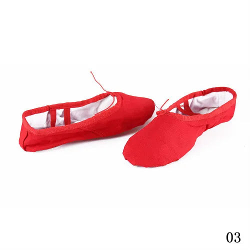 Hot Sale 4 Colors Shoes Canvas Ballet Pointe Shoes Fitness Gymnastics Dance Shoes For Kids Children Baby Girl Fashion Shoes Baby