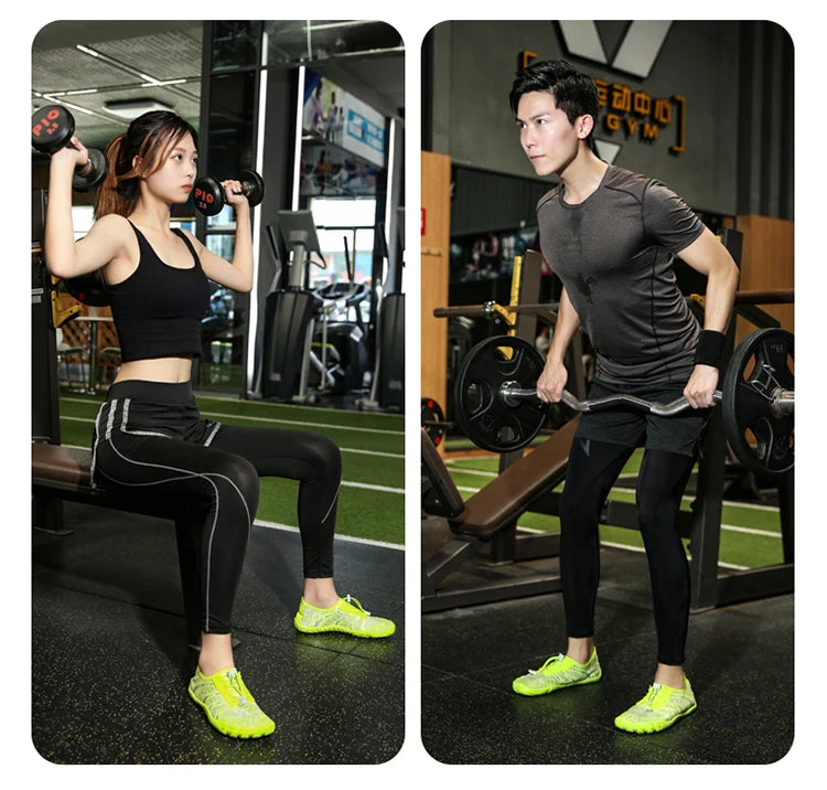 Indoor Fitness Shoes Men Women Yoga Treadmill Barefoot Shoes Gym Special Shock-absorbing Skipping Shoe Non-slip Training Sneaker