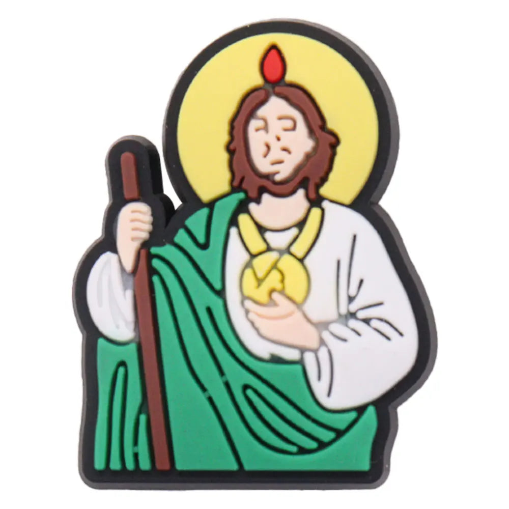 1-14Pcs Faith Jesus Love You Cross God Adult Shoe Buckle Charms Man Decorations DIY Kids Birthday Gifts