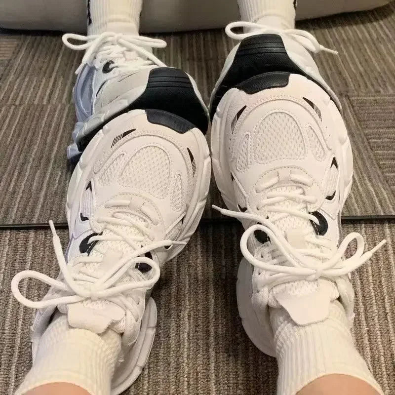 Women's White Luxary Sneakers 2024 Mesh Breathable Shoes for Women Summer Sports Running Casual Ladies Fitness Vulcanize Shoes