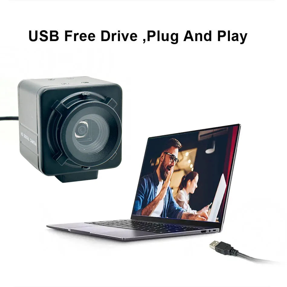 Industrial 12MP 4000x3000 CMOS IMX362 USB Webcam Autofocus NoDistortion Lens Hd Surveillance USB Camera PC OTG UVC Plug And Play