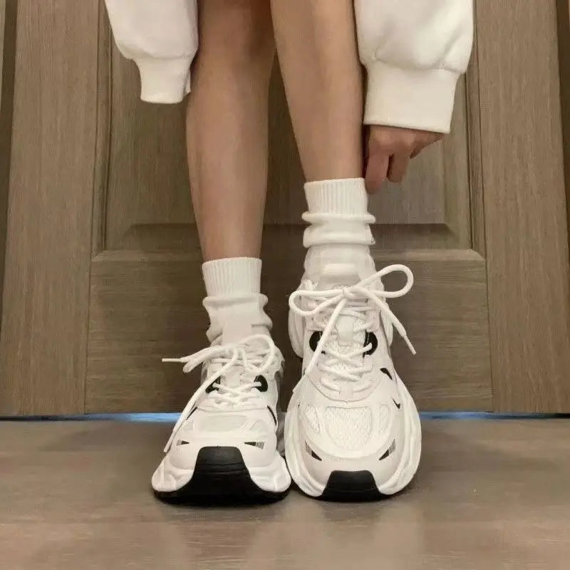 Women's White Luxary Sneakers 2024 Mesh Breathable Shoes for Women Summer Sports Running Casual Ladies Fitness Vulcanize Shoes