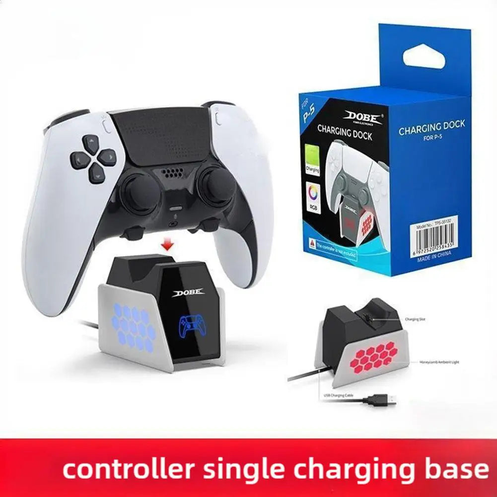 For 5 Singal Dock Wireless Gamepad for ps5 Controller Charger Station Game Controller Charging Dock