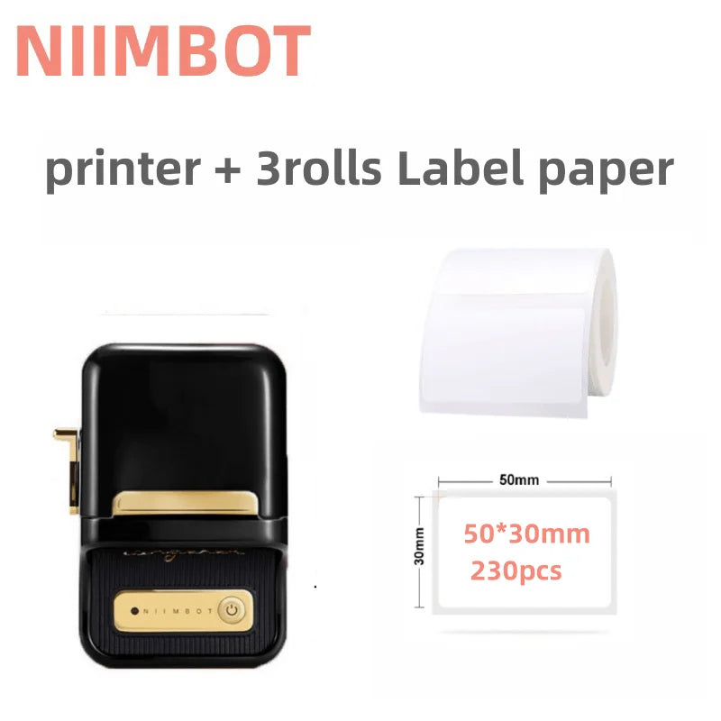 NIIMBOT B21 Label Printer Portable Wir-eless Bluetooth Thermal Label Maker Sticker Printer Label paper