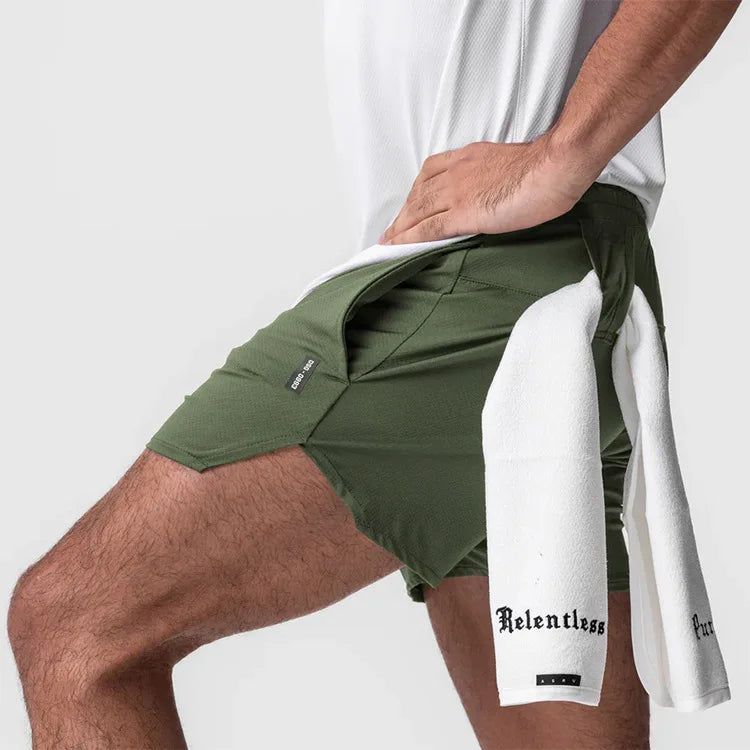 Men's Quick Dry Casual Shorts Running Sports Jogging Basketball Short Pants Male Gym Fitness Bottoms Compression Sweatpants